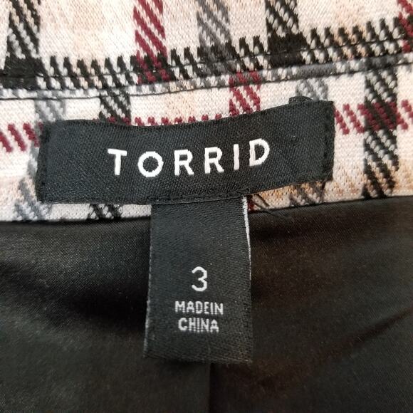 Torrid Women's Double Knit Multi Plaid Blazer Size 3X - Picture 5 of 12